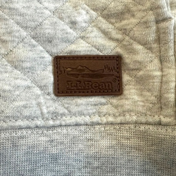 EUC L.L. Bean Great quarter zip with leather zipper pull XL Petite - Picture 3 of 6